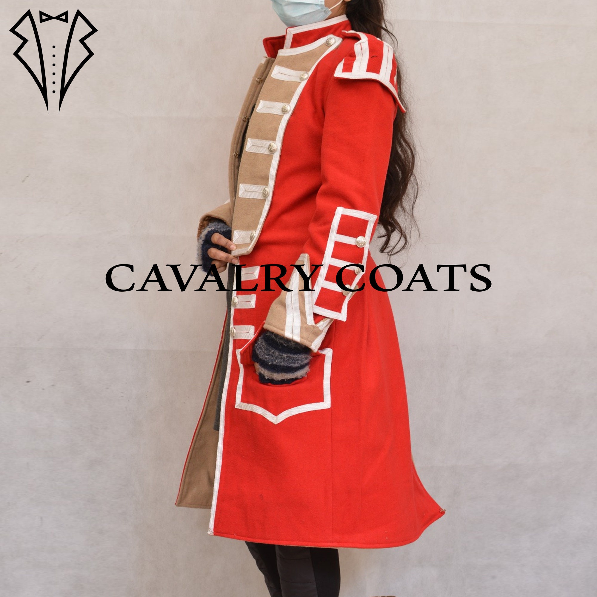 New Men's Red British 40th Regt Foot, Grenadier Coy Sargent