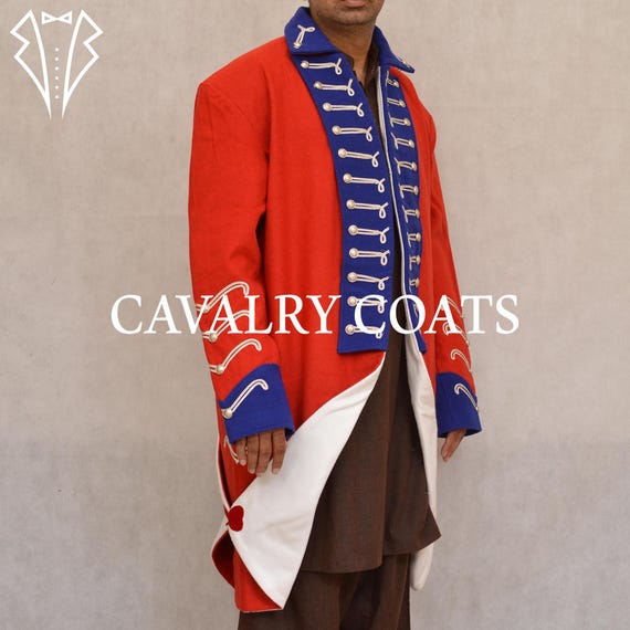 Red Wool Napoleon Jacket: 18th Century French Uniform Coat - Etsy