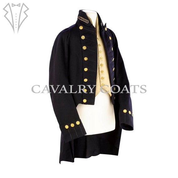 18世紀英国海軍軍医制服 ウール製 男性用燕尾服 - Etsy 日本