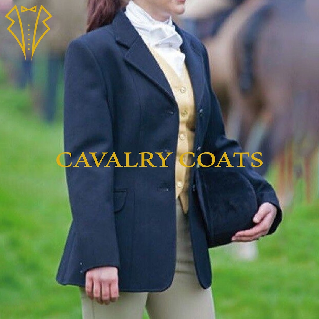 Navy Blue Wool Riding Jacket: Women's English Horse Show Hunt Coat - Etsy