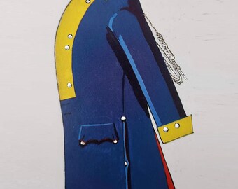 Chaqueta de regimiento de lana azul marino: 8.º Regimiento, túnica de la Guerra de la Independencia