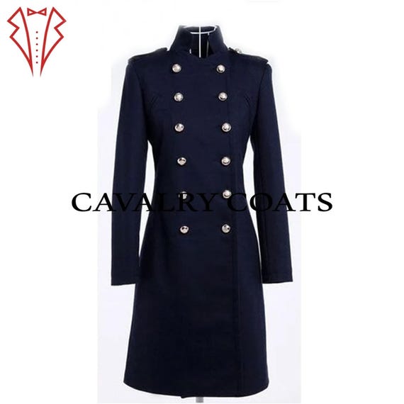 Ex Military Navy Blue Long Sleeve Coat Overall Jacket