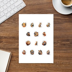 Cute Fox Sticker sheet