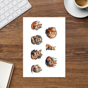 Cute Fox Sticker sheet