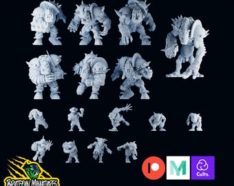 BLACK ORC Brutefun Miniatures Fantasy Football VOLLEDIG team