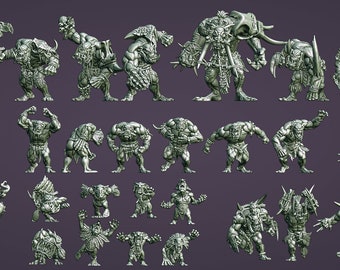 SAVAGE ORC TEAM - Brutefun Miniatures - Fantasy Football Volledig Team