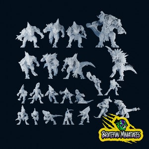 Lizardmen Team - Brutefun Miniatures - Fantasy Football Bowl Full Team