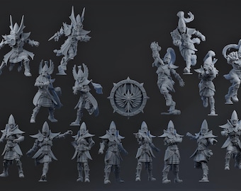 Elfenadlige Hochelfen - Brutefun Miniatures - Fantasy Football Komplettes Team