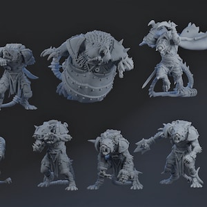 TECHRATS TEAM - Brutefun Miniatures - Équipe complète de football fantastique