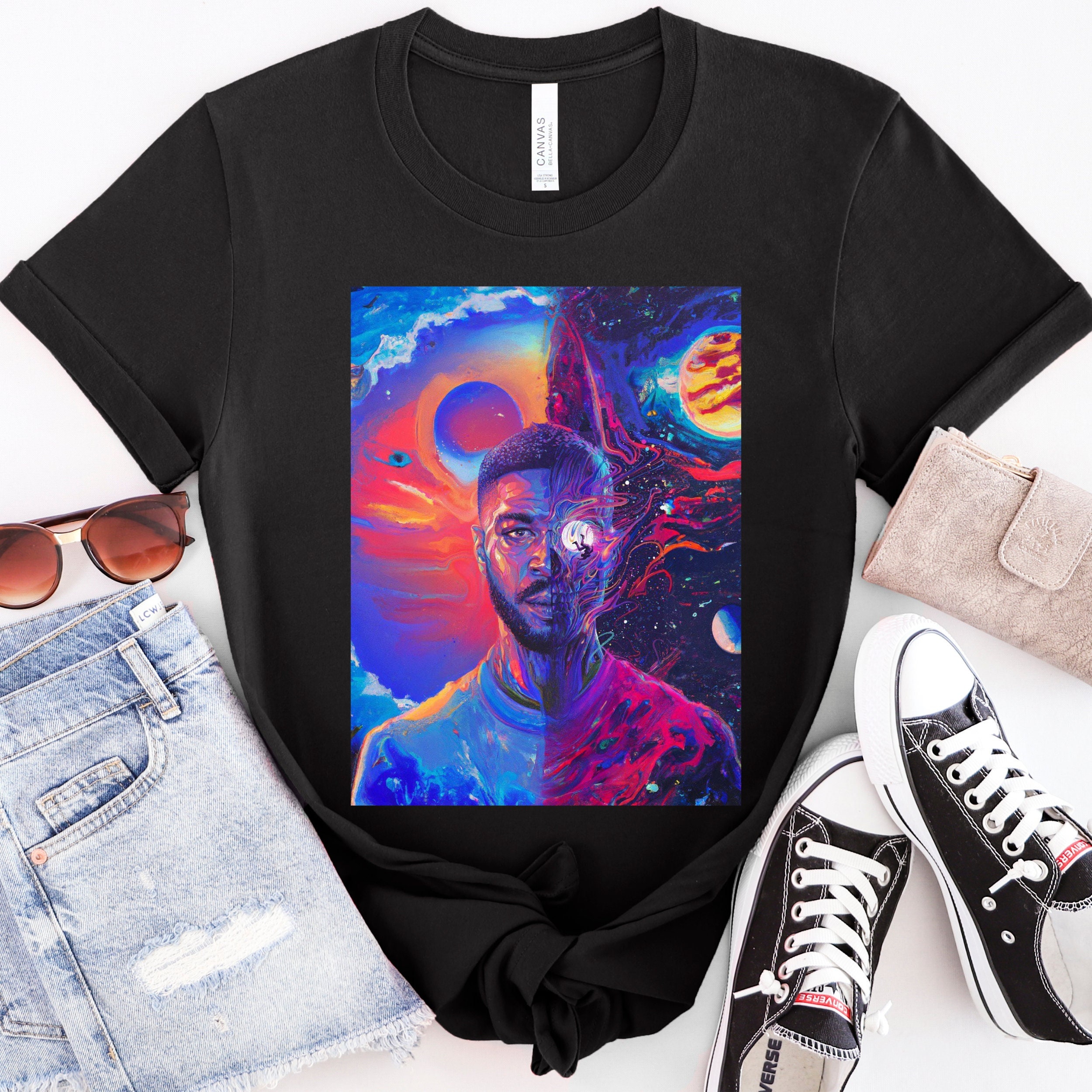 Kid Cudi Tshirt Man on the Moon Kid Cudi Shirt Kid Cudi Etsy