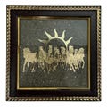 Certified 7 Horses Raw Pyrite Frame Vastu Showpiece, Wealth Luck Success Home Decor product logo