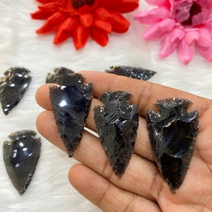 Punta Di Freccia / Punta Di Lancia In Ossidiana - 10 Pezzi | Minerali Ossidiana | Shop Online: Vendita Minerali - Foto 2
