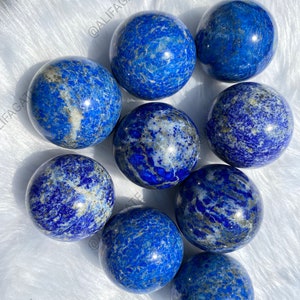 Beautiful Large ~ 45-50MM | Luxury Blue lapis lazuli Stone Minerals High Vibration Healing Metaphysical Sphere ball