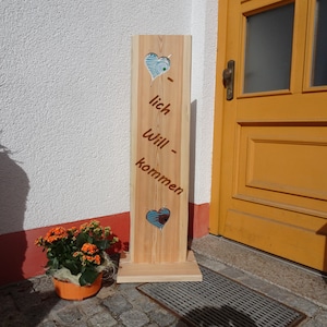 Garden decoration, wooden stele, garden board, entrance sign,
