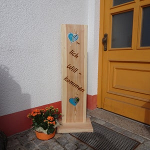 Garden decoration, wooden stele, garden board, entrance sign,