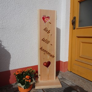 Garden decoration, wooden stele, garden board, entrance sign,
