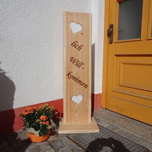 Garden decoration, wooden stele, garden board, entrance sign,