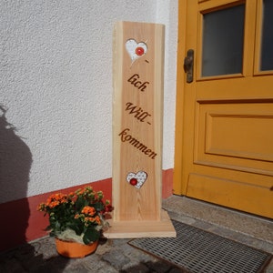 Garden decoration, wooden stele, garden board, entrance sign,