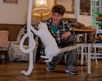 Katzenseil aus Stoff climbing snake for cats Krallenfestes Katzenspielzeug mit Buchweizenschalen Climbing rope for cats toy with buckweat