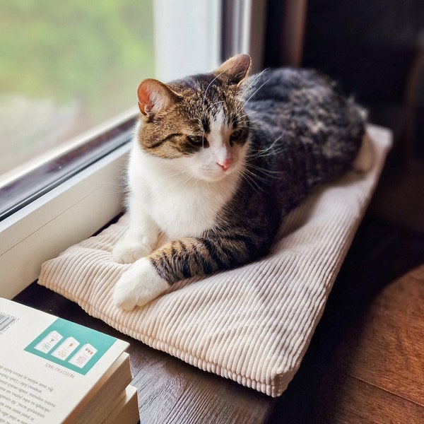 Katzenbett, Haustierbett. Katzenkissen mit Buchweizenschale. Katzenkissen mit Buchweizen, Anti-Stress, Katzenbett für Fensterbank, Katzenliege, Katzenmatte