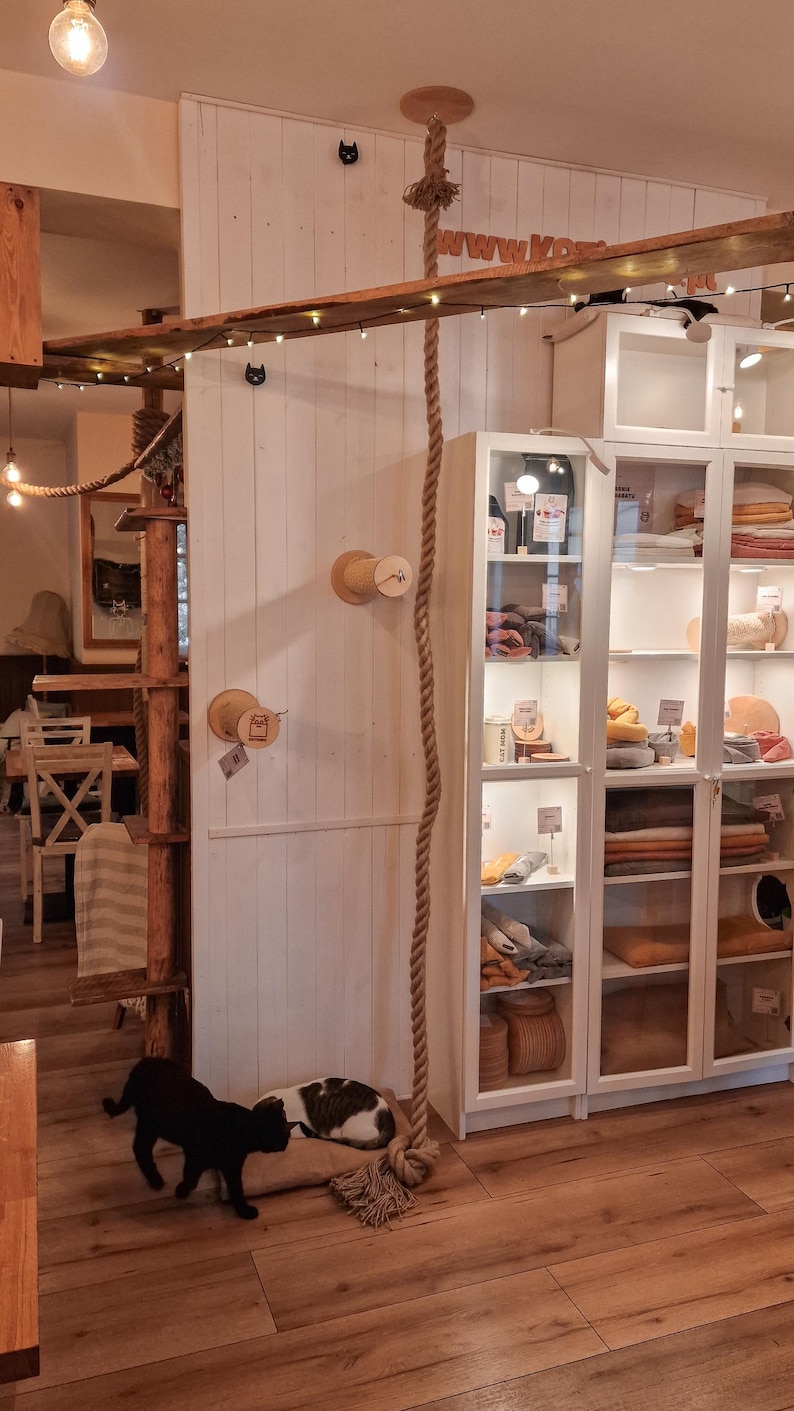 Jute Rope for Cats to Climb – WITHOUT MOUNTING, Jute Scratcher Cat Toy ...