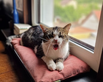 Katzenbett Fensterbankbettchen Katzenliege Cama de gato para peitoril da janela Ein Bett fur einen kleinen Hund, travesseiro de gato