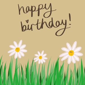 Happy Birthday Daisy Greeting Card