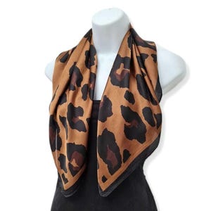 Animal Leopard Vintage Style Silk Satin Scarf/Square/Traditional Design