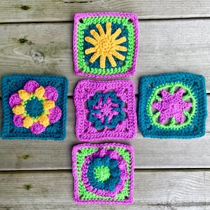 Crochet Granny Squares Collection | Mini Granny Squares Crochet Pattern | Granny Crochet Square Patterns for Beginners | Easy Granny Squares