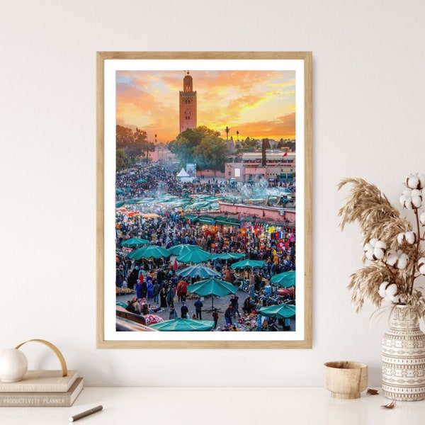 Marrakech Morocco Wall Art, Red City ,Maroc, Africa ,Travel Gift,Digital Download ,Png, Sublimation, Design Printable , Home Decor,Poster