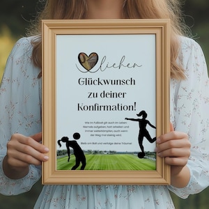 Geldgeschenk Konfirmation mit Fußball-Motiv für Mädchen – Kreative Geschenkidee mit Geld für das Konfirmationskind