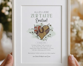 Personalized Baptism Gift Template | DIY Baptism Gift to Print | Digital PDF for Girls & Boys | Baptism Gift Idea