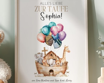 Personalized money gift for a girl's baptism | DIY baptism gift to print | Digital PDF | Loving baptism gift