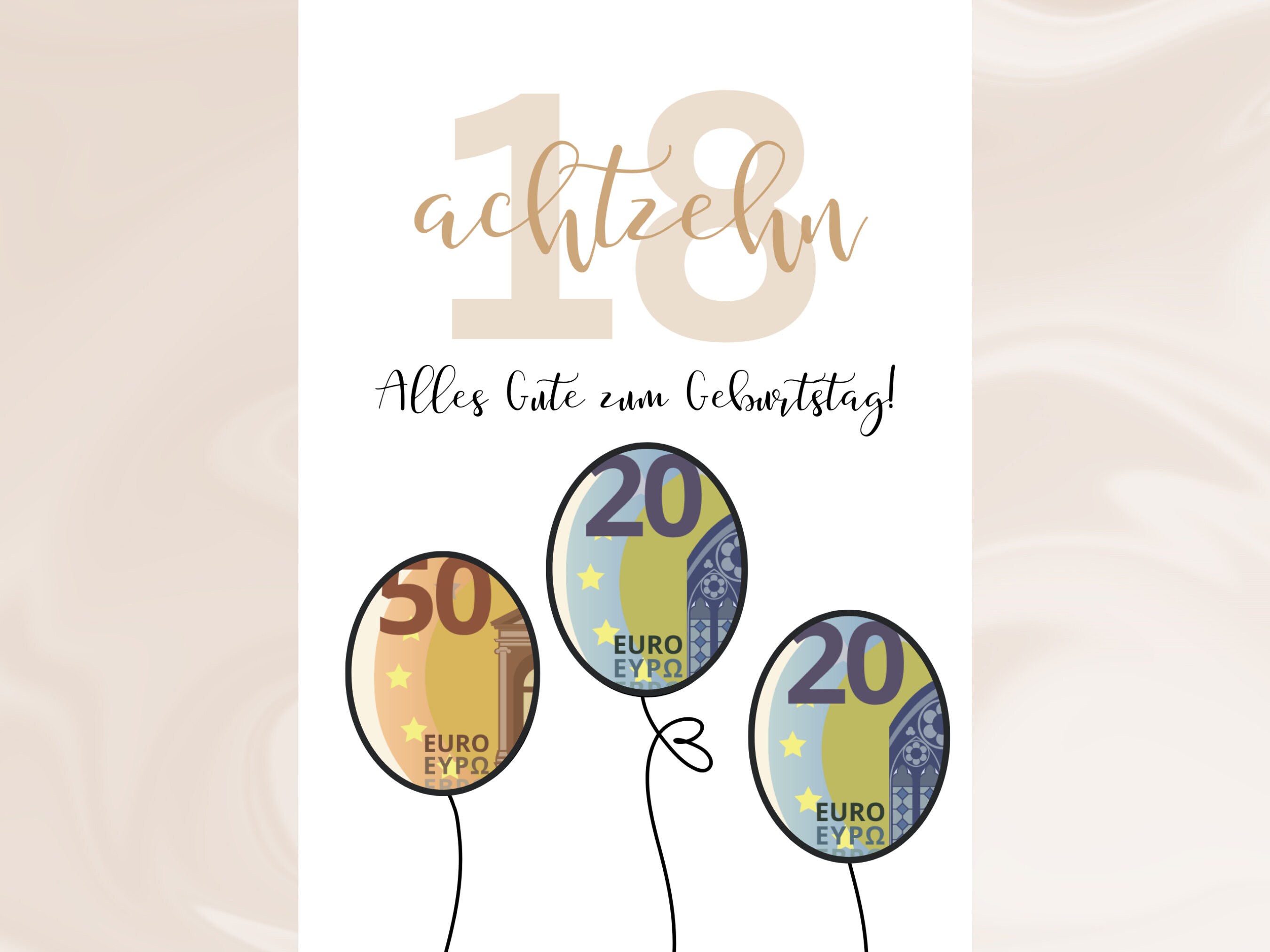 Geldgeschenk zum 18. Geburtstag Zum Ausdrucken & Last Minute Etsy.de
