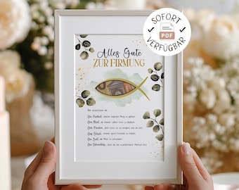 Regalo in denaro per la Cresima: idea regalo dell'ultimo minuto per i padrini, modello PDF stampabile per ragazzi e ragazze