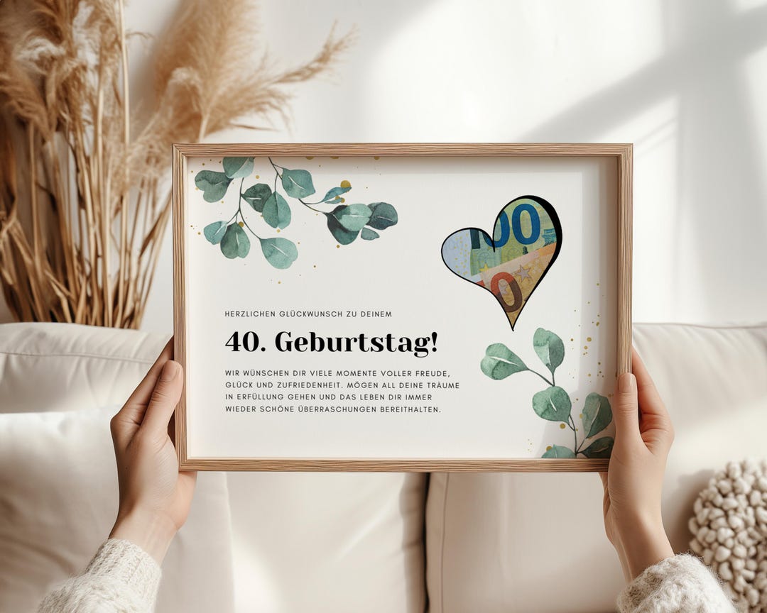 Elegantes Geldgeschenke Zum 40 Geburtstag Ebenbild