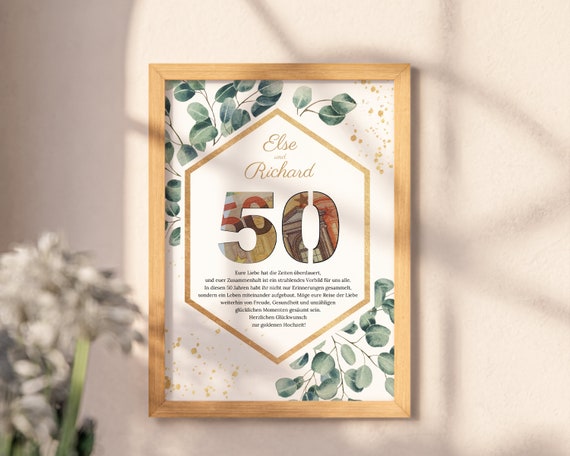 Goldene Hochzeit Geldgeschenk, Goldene Hochzeit Geschenk personalisiert