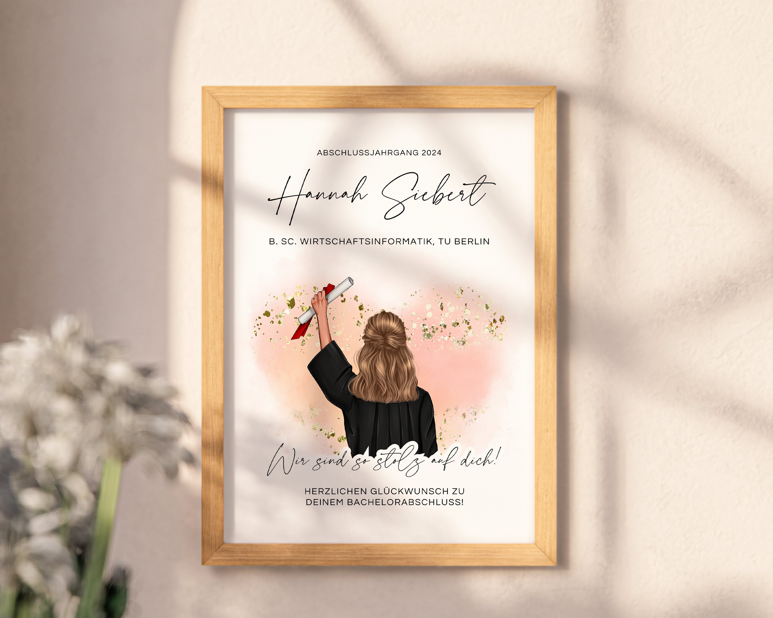 Bachelor 2024 Abschluss Geschenk | Prüfung bestanden Geschenk Bild  Personalisiert | Digitaler Download - Etsy Österreich, image size:3000x2400