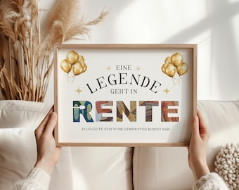 Retirement gift template | Digital farewell gift to print yourself | Retirement gift