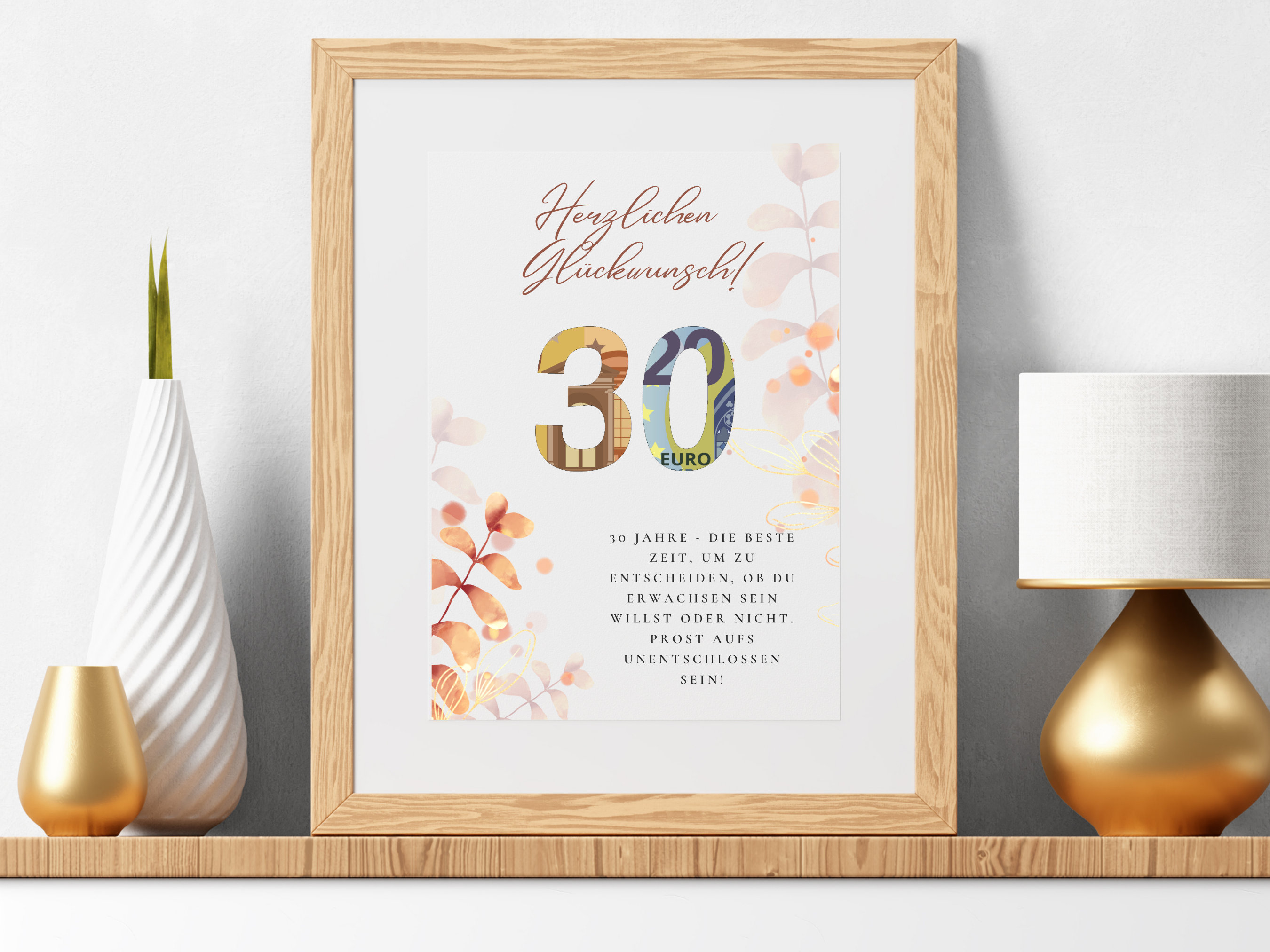 Geldgeschenk zum 30. Geburtstag Modernes Design lustiger Etsy.de