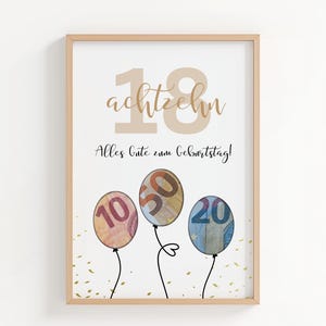 Regalo en efectivo para el 18.º cumpleaños de niños y niñas, disponible de inmediato.