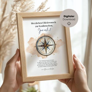 Confirmation Gift | Gift for Boys & Girls | Compass Motif | Printable | DIY | Gift Idea