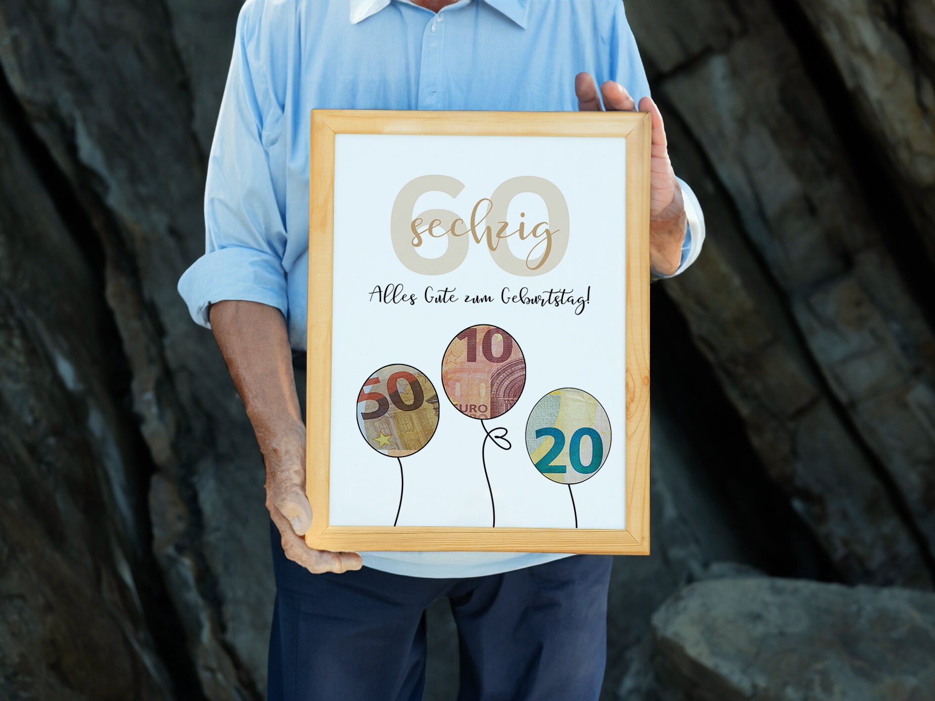 Geldgeschenk zum 60. Geburtstag Zum Ausdrucken & Last Minute Etsy.de