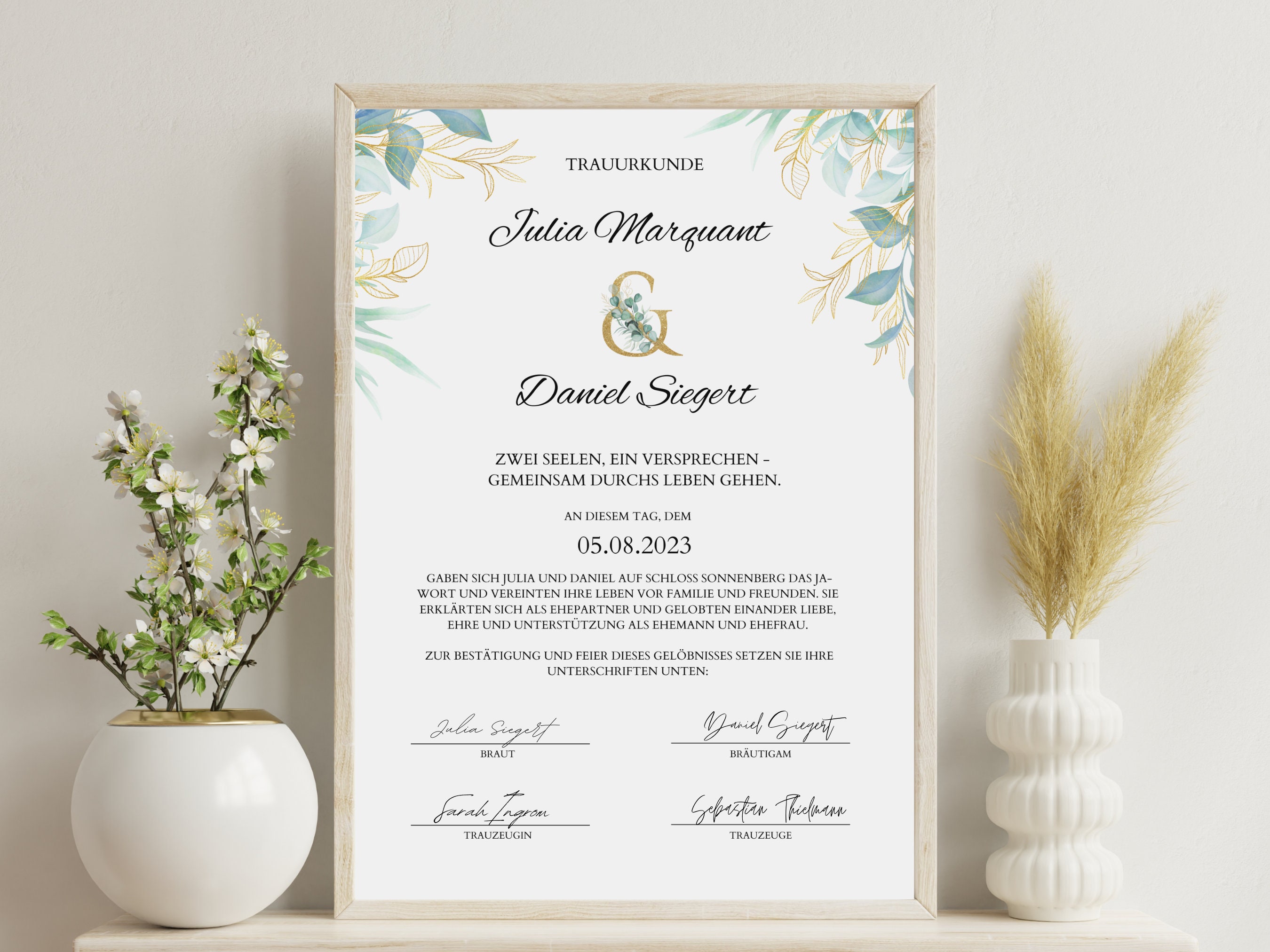 Personalized Marriage Certificate Free Printable