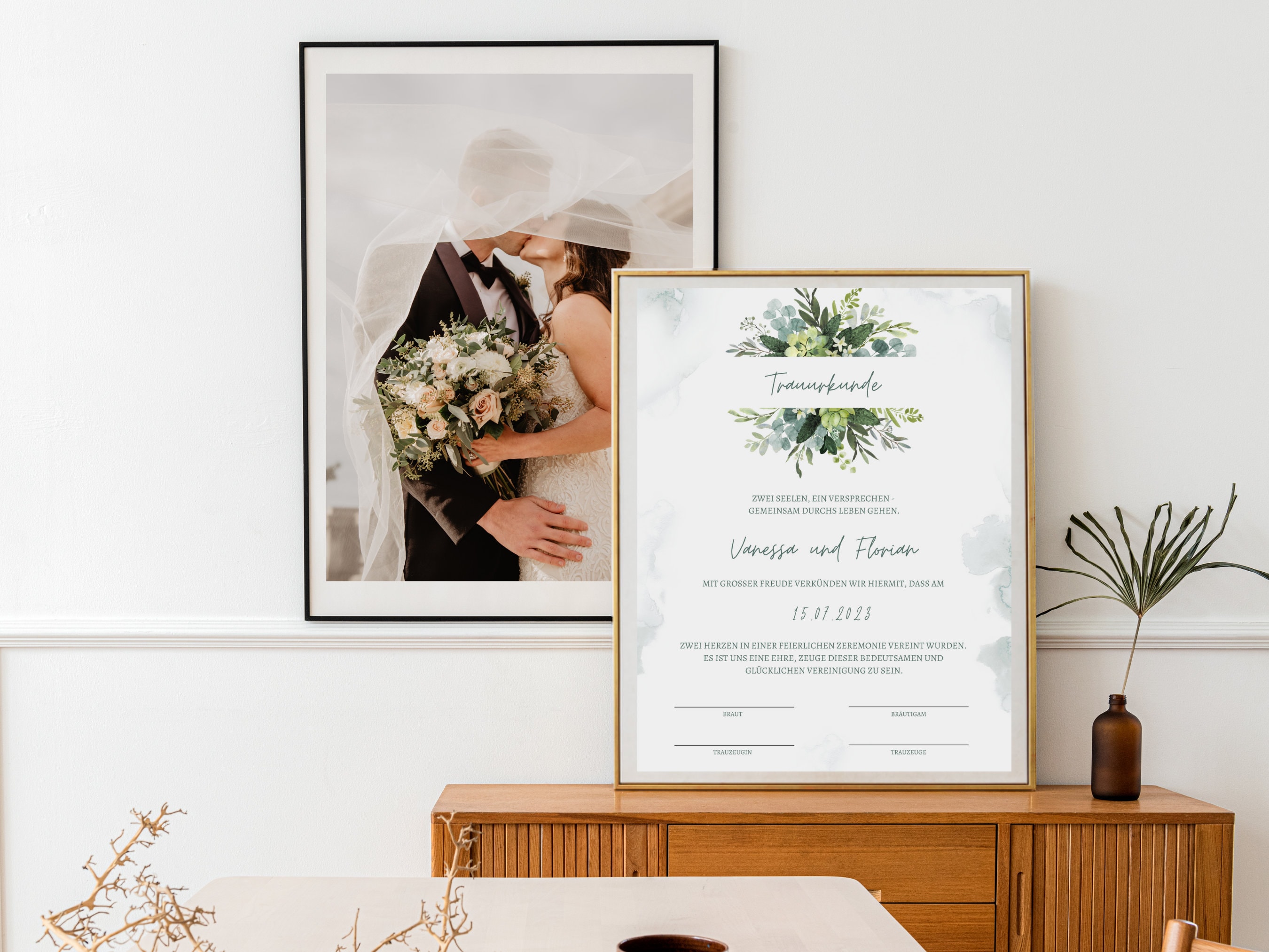 Personalized Marriage Certificate Template for Free Weddings - Etsy