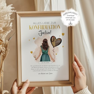 Confirmation Money Gift for Girls – Printable PDF Gift Template | Modern Design | Last-Minute Confirmation Gift