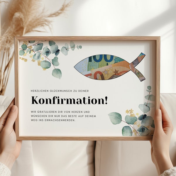 Personalisierbares Geschenk Zur Erstkommunion, Konfirmation Oder Jugendweihe – DIN A4 Kunstdruck Mit Rahmen, Individuell Mit Namen