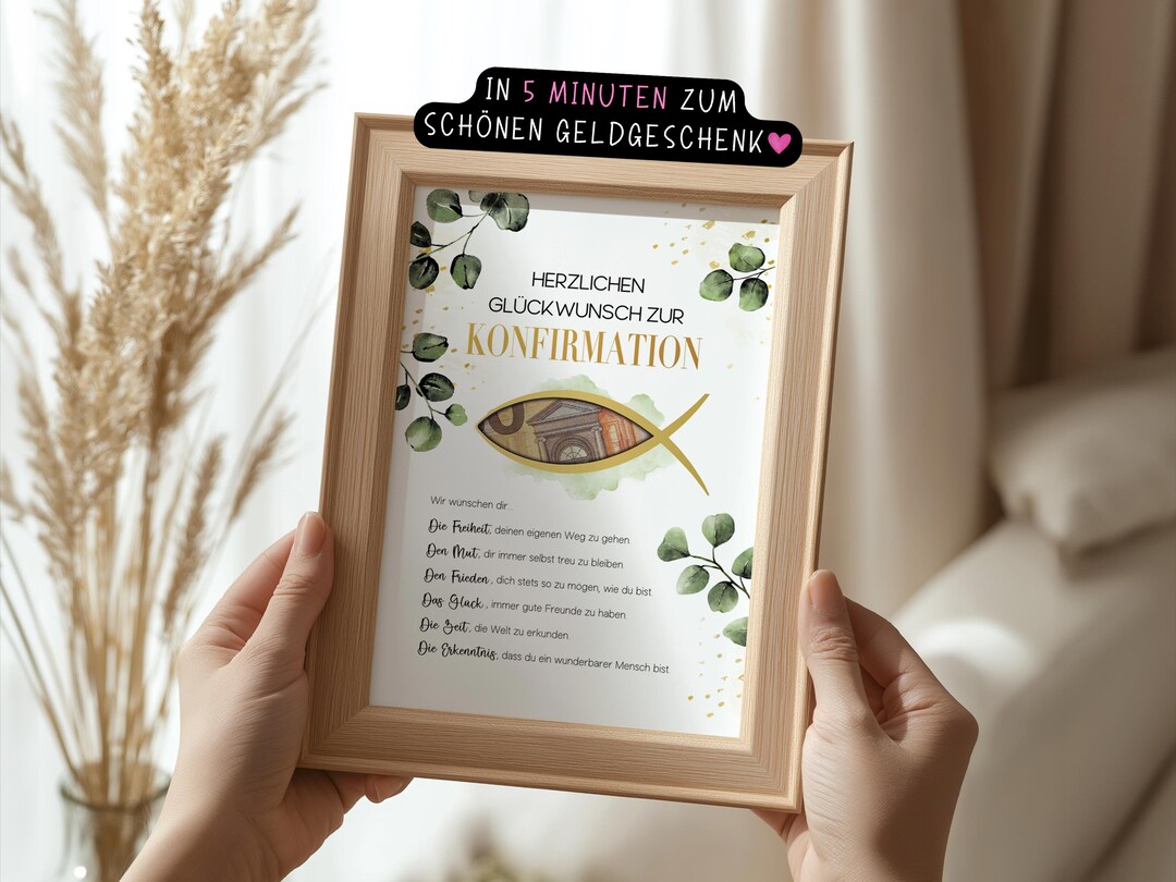 Motif Confirmation Confirmation Money Gift PDF – Fish Motif, Printable Money Gift Template ...