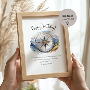 Geldgeschenk Geburtstag | Kreatives Last-Minute Geburtstagsgeschenk Geld | Originelles DIY Geschenk basteln | Sofort Download PDF A4 Digital