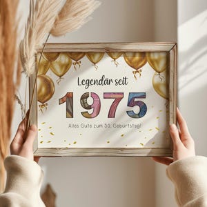 Legendär seit 1975 – Kreatives Geldgeschenk zum 50. Geburtstag als DIY Vorlage